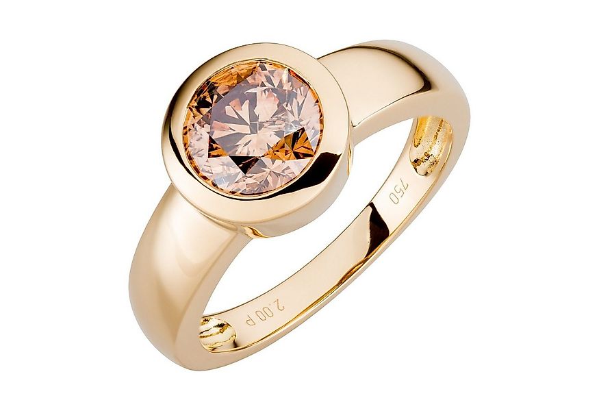 Orolino Fingerring Gold 750 mit natürlichem leicht braunen Brillant 2,0 ct. günstig online kaufen