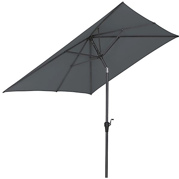 Siena Garden Marktschirm 250 cmx 200 cm Anthrazit mit Dreh- & Neigungsfunkt günstig online kaufen
