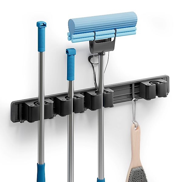 Björn&Schiller Gerätehalter Wandhalterung Aluminium 4 Besenhalter 5 Haken b günstig online kaufen