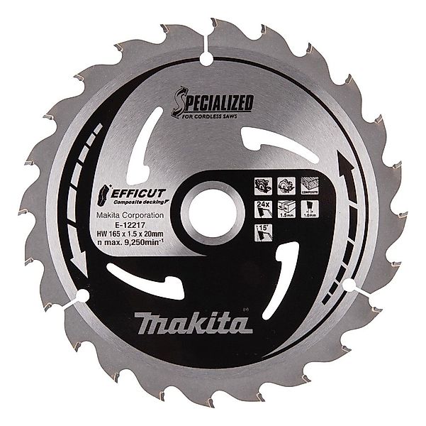 Makita Kreissägeblatt E-12217 (24Z, 1-St., 165x1,5x20mm), günstig online kaufen