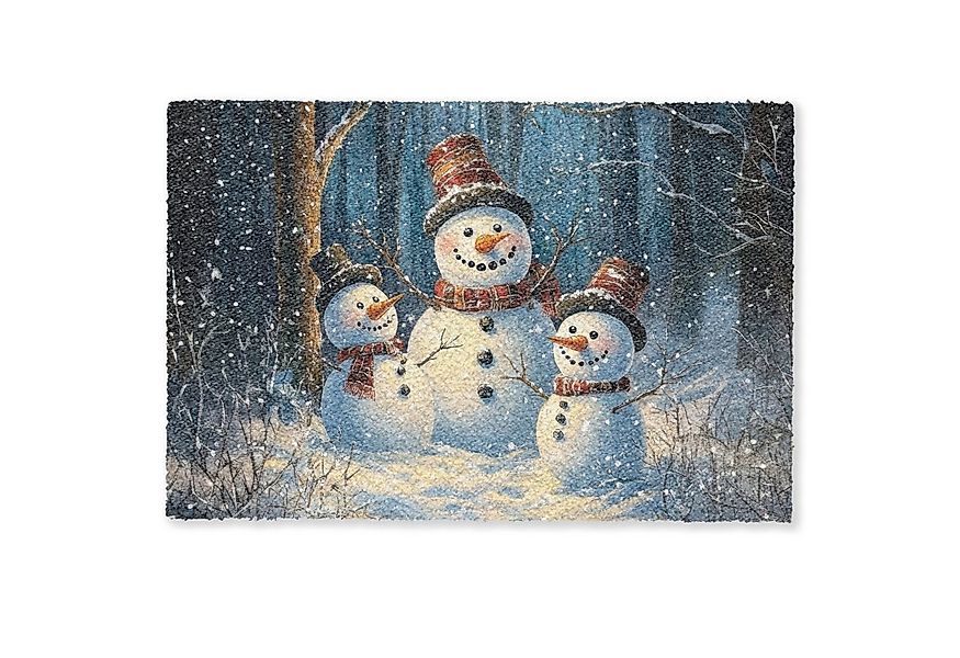 MuchoWow Fußmatte Schneemann - Schnee - Winter - Wald, Rechteckig, innen Sc günstig online kaufen