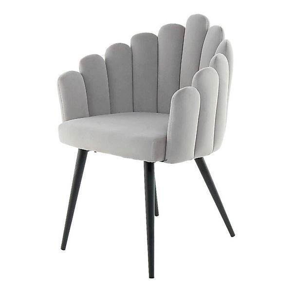 Stuhl Jeane 600 grau Microfaser B/H/T: ca. 61x85x58 cm günstig online kaufen