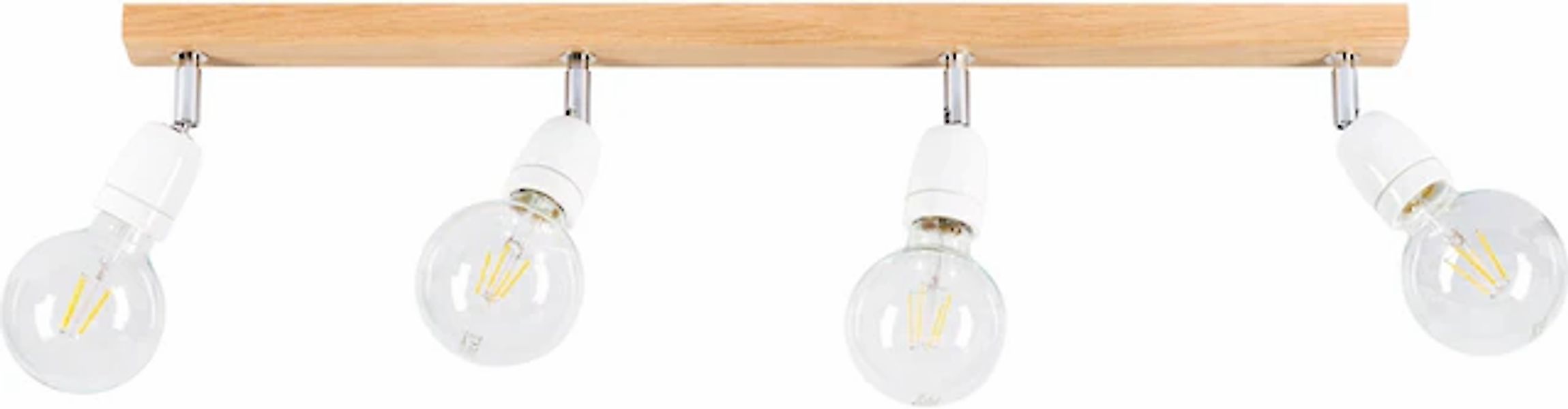 BRITOP LIGHTING Deckenleuchte »PORCIA WOOD«, 4 flammig, Leuchtmittel E27 günstig online kaufen