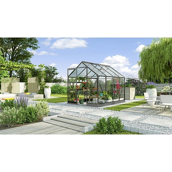 Vitavia Gewächshaus Kapitol 5000 Schwarz 5 m² inkl. Fundament günstig online kaufen