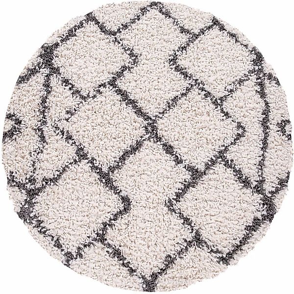 Paco Home Hochflor-Teppich "Kalmar 450" rund 44 mm Höhe Shaggy, Scandi Desi günstig online kaufen