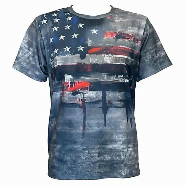 Westernlifestyle T-Shirt Black Camouflage Western T-Shirt Herren USA Flagge günstig online kaufen