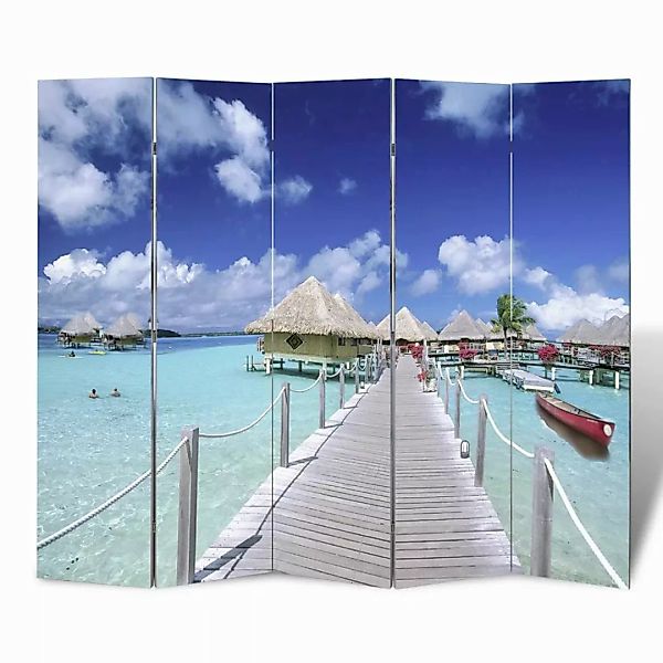 Raumteiler Klappbar 200 X 170 Cm Strand günstig online kaufen