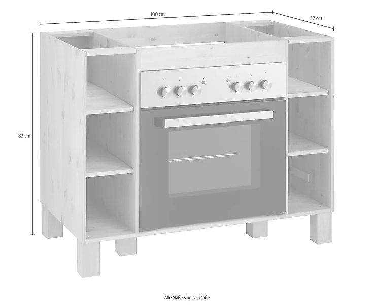 Home affaire Herdumbauschrank "Oslo" 100 cm breit, ohne Arbeitsplatte, mit günstig online kaufen