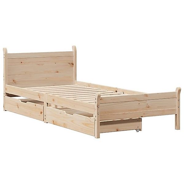 vidaXL Bett, Massivholzbett ohne Matratze 75x190 cm Kiefernholz günstig online kaufen