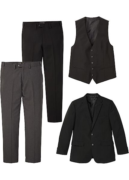 Anzug (4-tlg.Set): Sakko, 2 Hosen, Weste günstig online kaufen