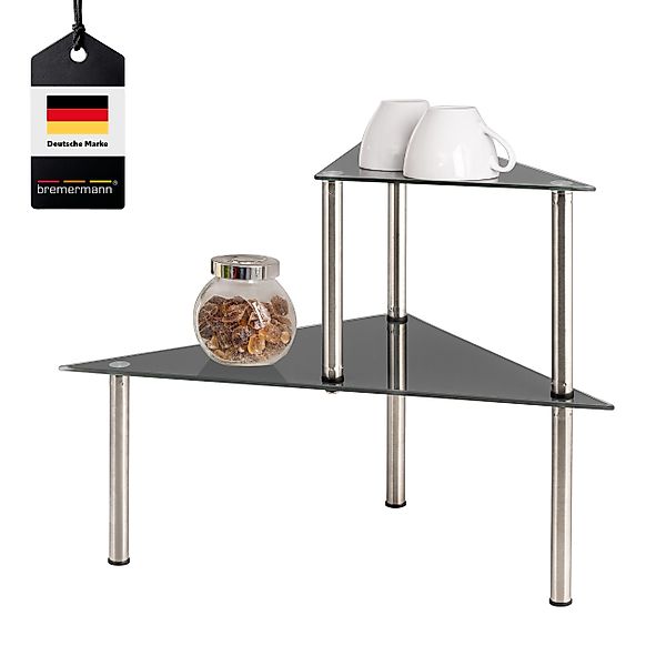 bremermann Küchenregal Glas-Eckregal, Küchenregal mit Glasplatten günstig online kaufen