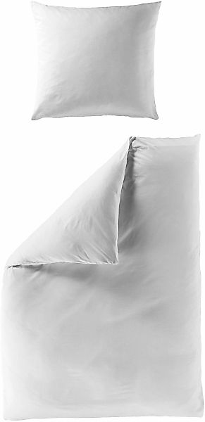 BIERBAUM Bettwäsche "Elegant uni" 2 Stk. Mako-Satin, 100 % Baumwolle, Uni, günstig online kaufen