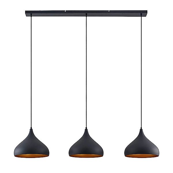 Lindby Pendelleuchte Elamira 9627803 Modern in Schwarz aus Metall 3-flammig günstig online kaufen