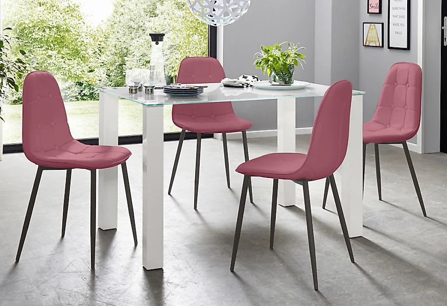 INOSIGN Essgruppe Set, 5 Stk. tlg. mit Glastisch, Breite 120 cm günstig online kaufen