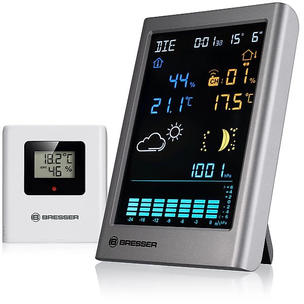 Bresser Funk-Wetterstation MeteoTemp TBV Anthrazit günstig online kaufen