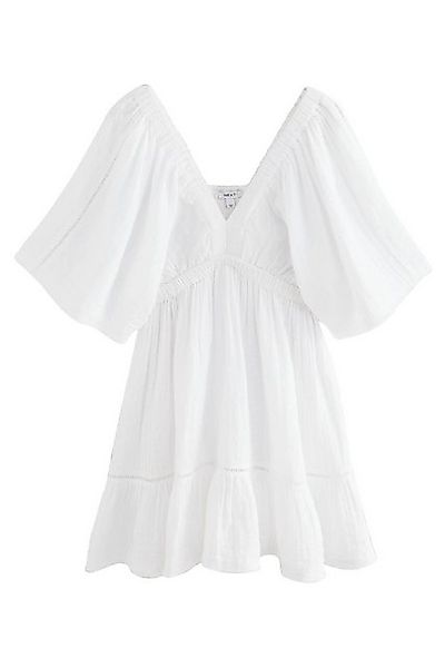 Next Minikleid Strukturiertes Minikleid mit V-Ausschnitt (1-tlg) günstig online kaufen