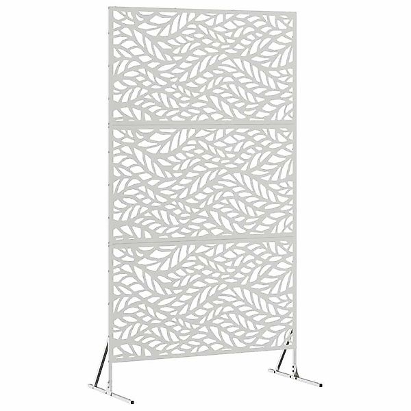 vidaXL Gartenzaun Sichtschutz Grau Stahl, (1-St) günstig online kaufen
