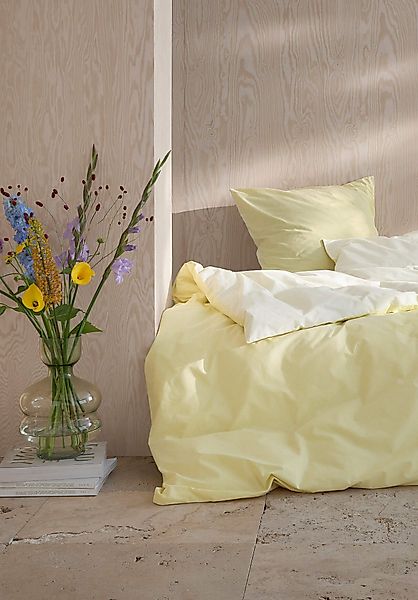 hessnatur Perkal Wende-Bettwäsche-Set PIET aus Bio-Baumwolle - gelb - Größe günstig online kaufen