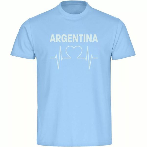 multifanshop T-Shirt Herren Argentina - Herzschlag - Männer günstig online kaufen