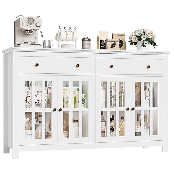 Homfa Sideboard Küchenschrank, Buffetschrank mit 2 günstig online kaufen