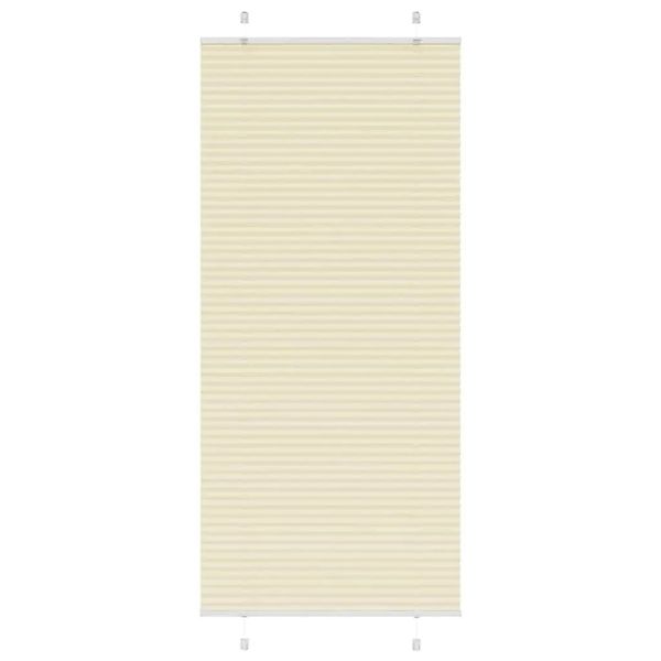 vidaXL Plissee Creme 95x200 cm Stoffbreite 94,4 cm Polyester 4015312 günstig online kaufen
