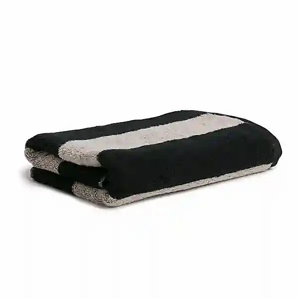 Möve Handtücher Superwuschel Blockstreifen - Farbe: black/cashmere - 082 - günstig online kaufen