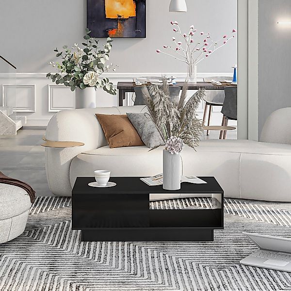 OKWISH Couchtisch mit LED-Beleuchtung (Wohnzimmertisch mit günstig online kaufen