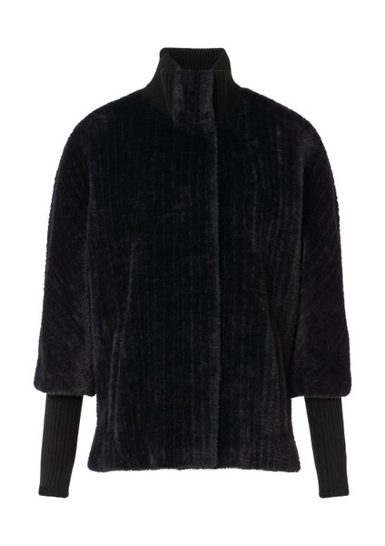 comma Funktionsjacke Outdoor-Jacke Cape aus Teddyplüsch günstig online kaufen