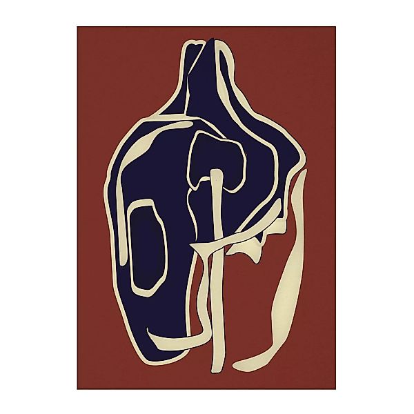 Paper Collective - Cerámica 01 Kunstdruck 50x70cm - burgund, creme, dunkelb günstig online kaufen