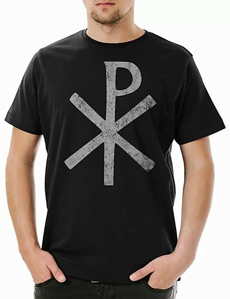 Urban Backwoods Print-Shirt Chi Rho Symbol Herren T-Shirt Christusmonogramm günstig online kaufen