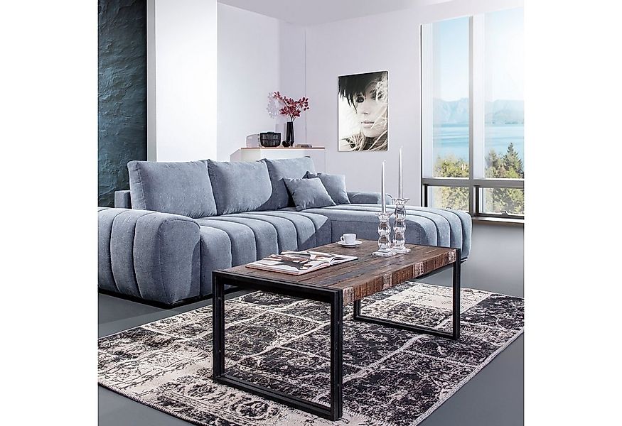 Gutmann Factory Couchtisch Titan, moderne Kombination aus Metall und Massiv günstig online kaufen