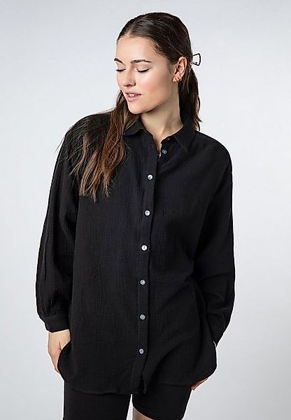 SUBLEVEL Langarmbluse Damen Musselinbluse langarm mit Kentkragen Oversiz Ov günstig online kaufen