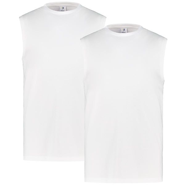 Pfundskerl Doppelpack Tanktop aus Baumwolle Farbe weiß Größe: 5XL günstig online kaufen
