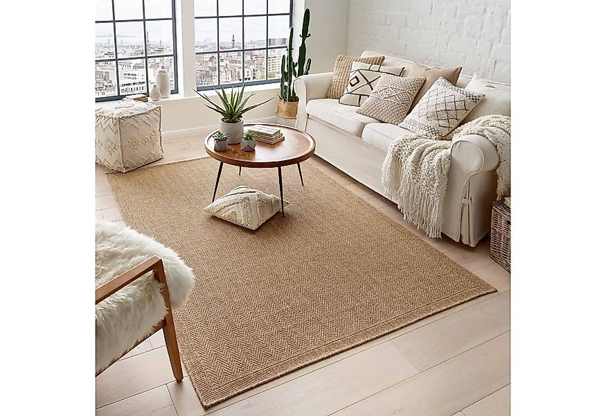 TaraCarpet Teppich Outdoor & Indoor Teppich wetterfest Borneo Sisal-Jute-Op günstig online kaufen