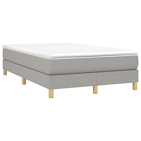 vidaXL Boxspringbett mit Matratze Hellgrau 120x190 cm Stoff 3269664 günstig online kaufen