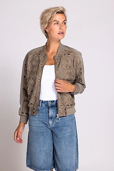 Zhrill Blouson "ZHBELL" ohne Kapuze mit gestrickter-gehäkelter Front günstig online kaufen