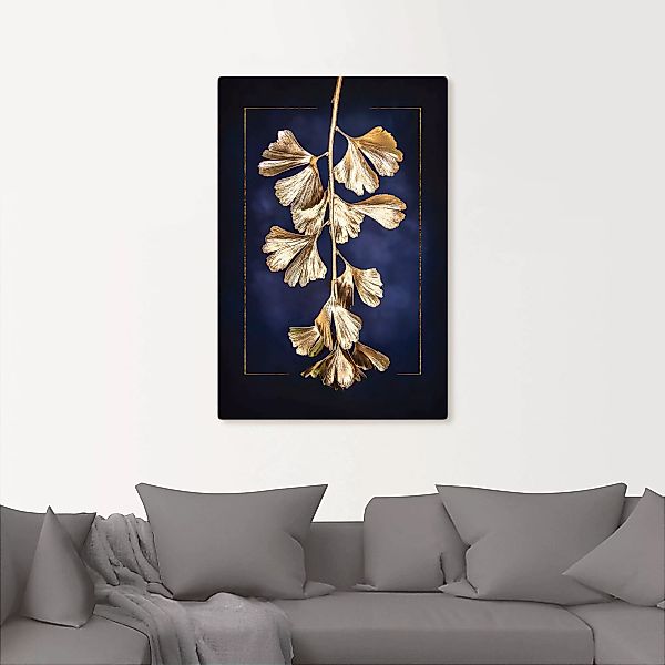 Artland Wandbild »Goldener Gingko«, Blätterbilder, (1 St.), als Leinwandbil günstig online kaufen