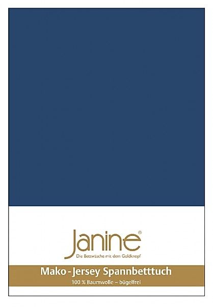 Janine Janine Spannbetttuch Mako-Feinjersey 5007 marine (82) Größe:  100x20 günstig online kaufen