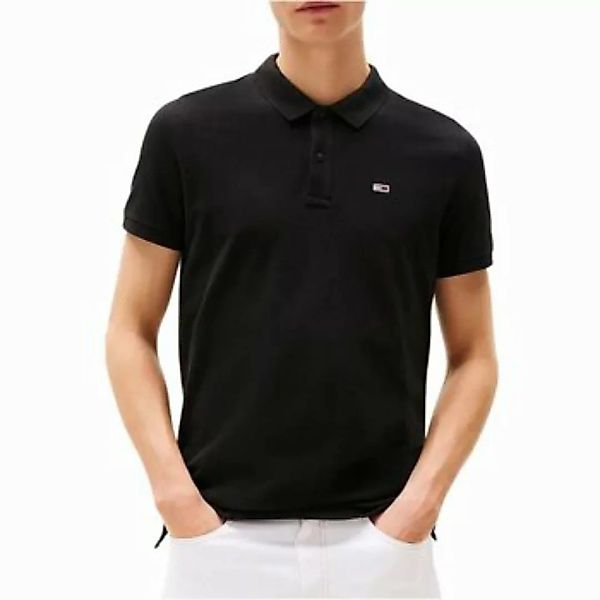 Tommy Jeans  Poloshirt Flag Slim Polo Shirt Black günstig online kaufen
