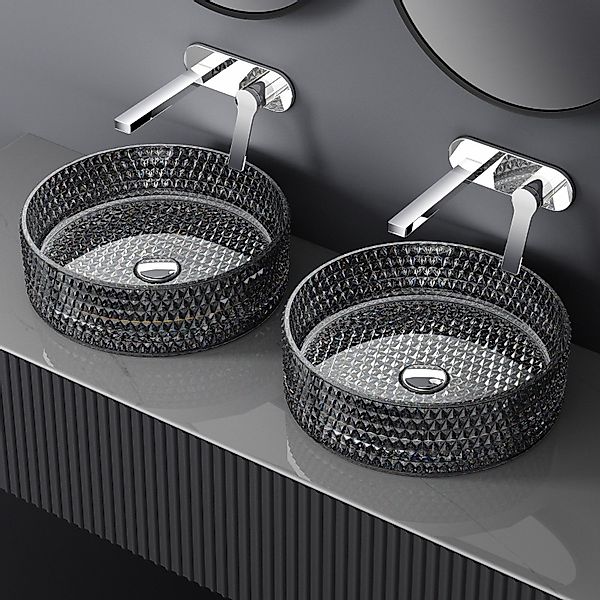 EMKE Aufsatzwaschbecken Ovales Aufsatzwaschbecken gehärtetes Glas günstig online kaufen