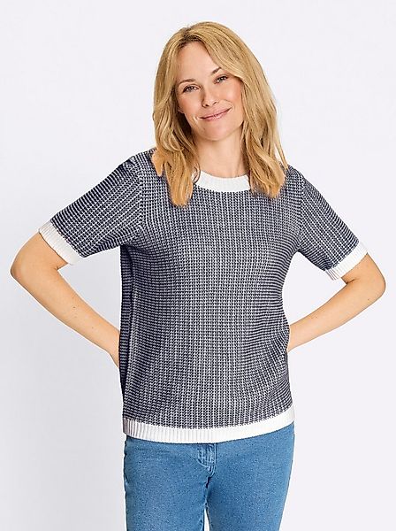 Sieh an! Strickpullover Kurzarm-Pullover Kurzarm Struktur günstig online kaufen