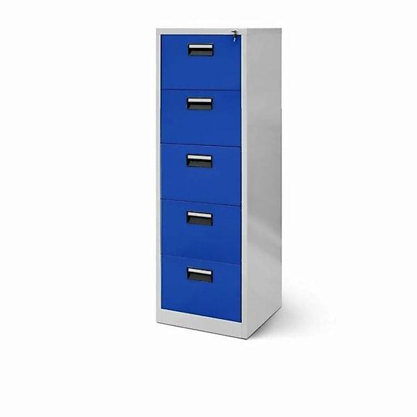 Jan Nowak Aktenschrank Aktenschrank Stahlschrank grau-blau 162x46x62 günstig online kaufen