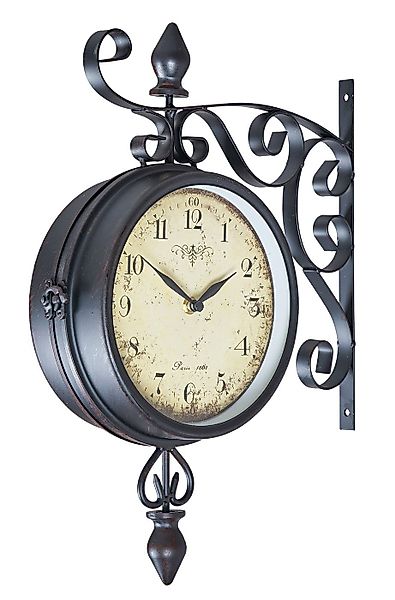 Levandeo® Wanduhr (Wanduhr H31cm Metall doppelseitige günstig online kaufen