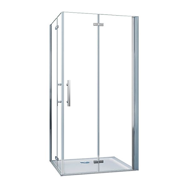 AICA 100x100cm Höhe 195cm Falttür Duschtür Duschkabinen 6mm NANO ESG-Glas P günstig online kaufen