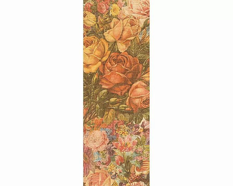 Dekopanel "Blumen" 1,00x2,80 m / Glattvlies Perlmutt günstig online kaufen