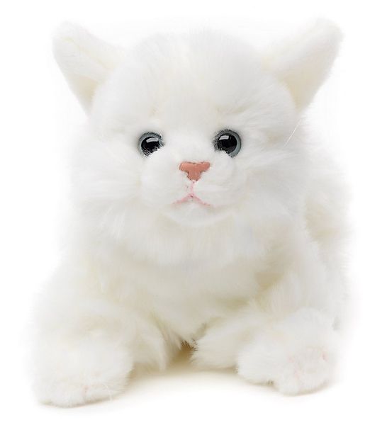 Uni-Toys Kuscheltier Katze, liegend - versch. Fellfarben - Länge 20 cm - Pl günstig online kaufen