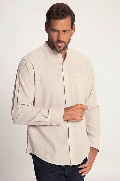 JP1880 Businesshemd Hemd Langarm Leinenmix Stehkragen Modern Fit günstig online kaufen
