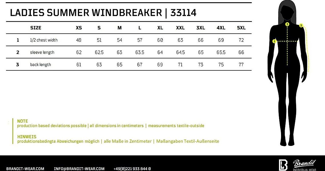 Brandit Kurzjacke Women Summer Frontzip Windbreaker günstig online kaufen