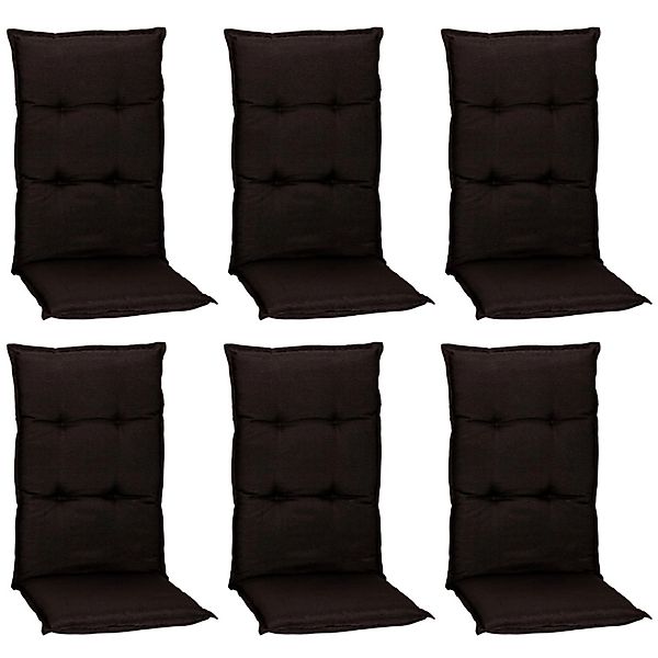 Beo Sitzauflage Hochlehner Trier 6er-Set Dunkelgrau günstig online kaufen