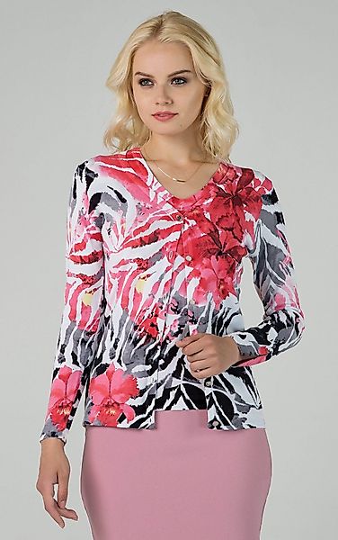 Passioni 2-in-1-Strickjacke Twinset mit Ajourstrick und günstig online kaufen